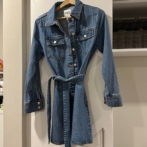 Zara denim dress size M